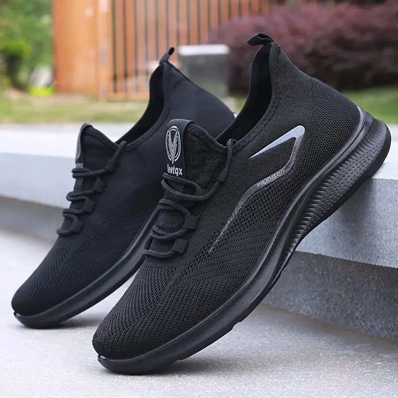 Men'S Breathable Knit Running Shoes - Lightweight, Non-Slip Sneakers for Gym, Basketball & Outdoor Adventures -