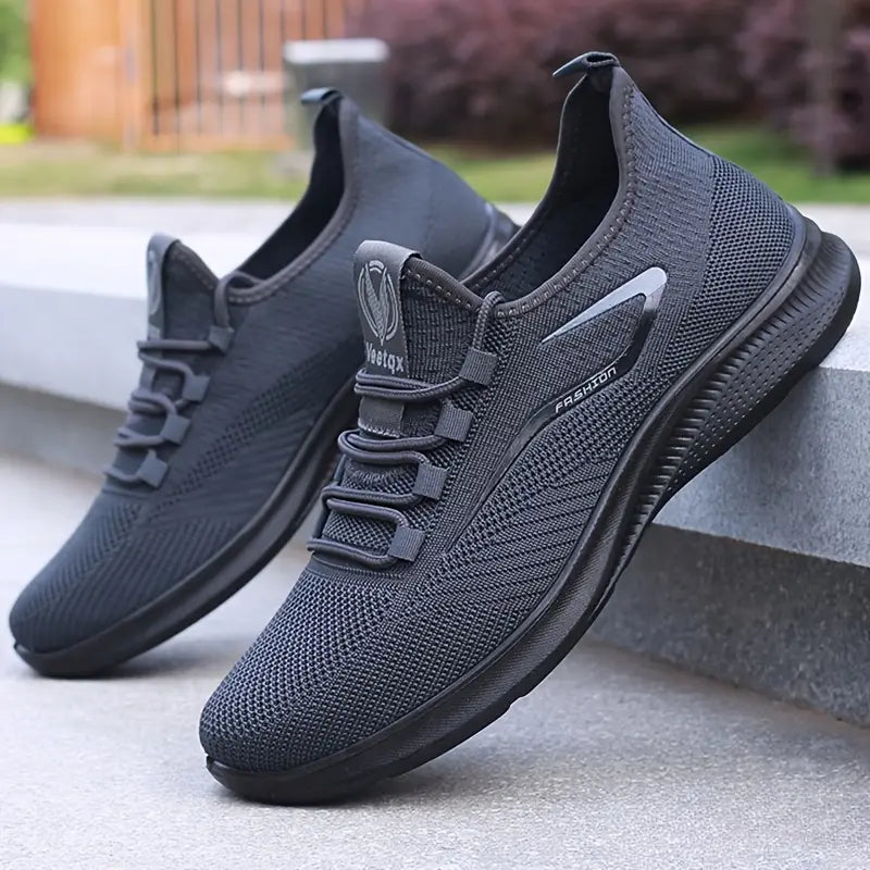 Men'S Breathable Knit Running Shoes - Lightweight, Non-Slip Sneakers for Gym, Basketball & Outdoor Adventures -