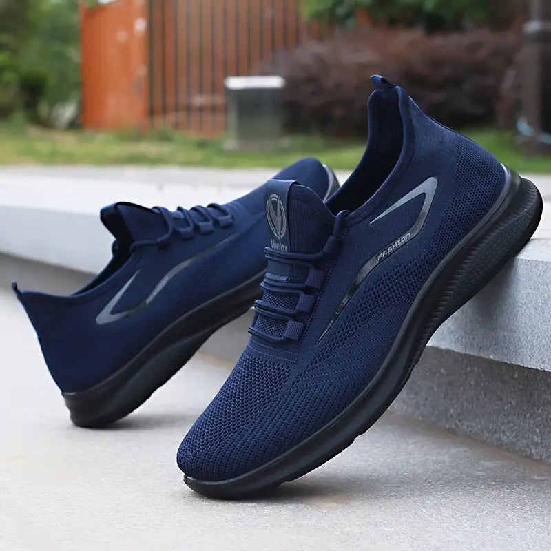 Men'S Breathable Knit Running Shoes - Lightweight, Non-Slip Sneakers for Gym, Basketball & Outdoor Adventures -