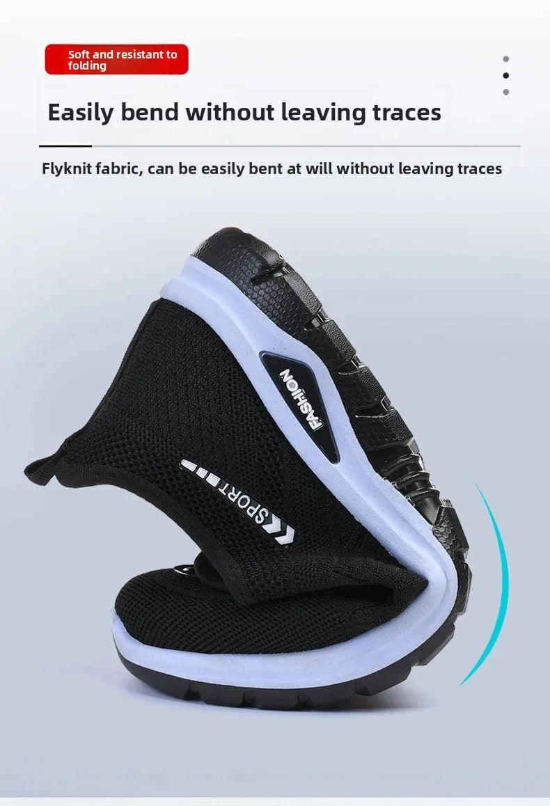 Beijing Old Man Canvas Shoes Men's Anti-Slip Casual Sports Slip-On Breathable Lightweight Comfortable Walking Shoes