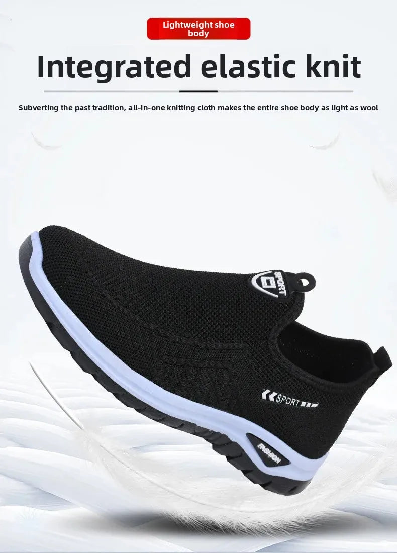 Beijing Old Man Canvas Shoes Men's Anti-Slip Casual Sports Slip-On Breathable Lightweight Comfortable Walking Shoes