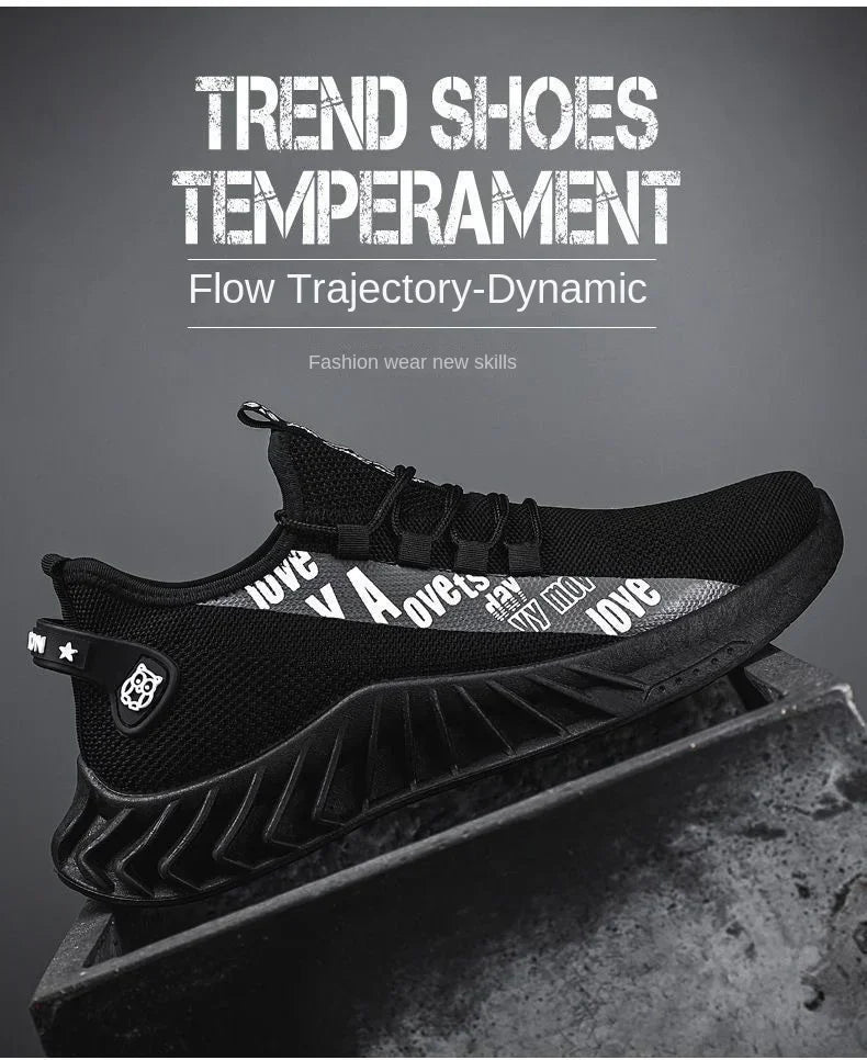 Breathable mesh casual sports shoes, spring and autumn soft soled running shoes, coconut fashionable men's shoes, men's shoes