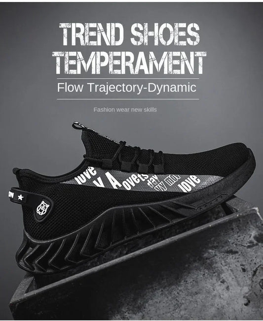 Breathable mesh casual sports shoes, spring and autumn soft soled running shoes, coconut fashionable men's shoes, men's shoes