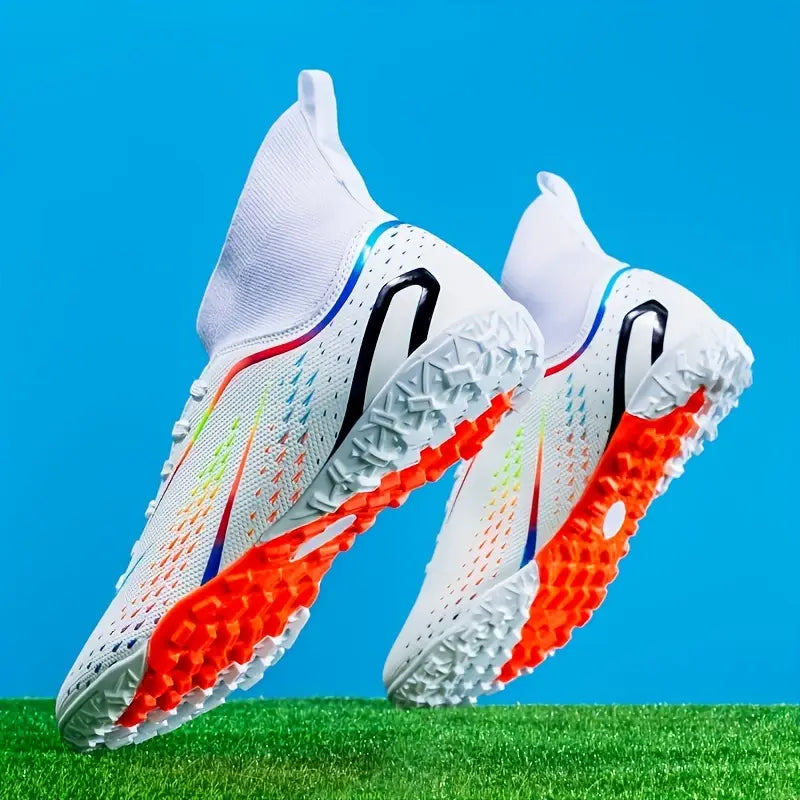 High-Top Breathable Soccer Cleats for Training & Competition - Non-Slip Athletic Footwear for All Seasons