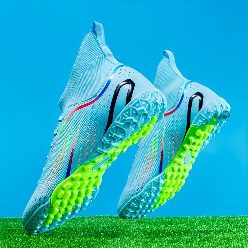 High-Top Breathable Soccer Cleats for Training & Competition - Non-Slip Athletic Footwear for All Seasons