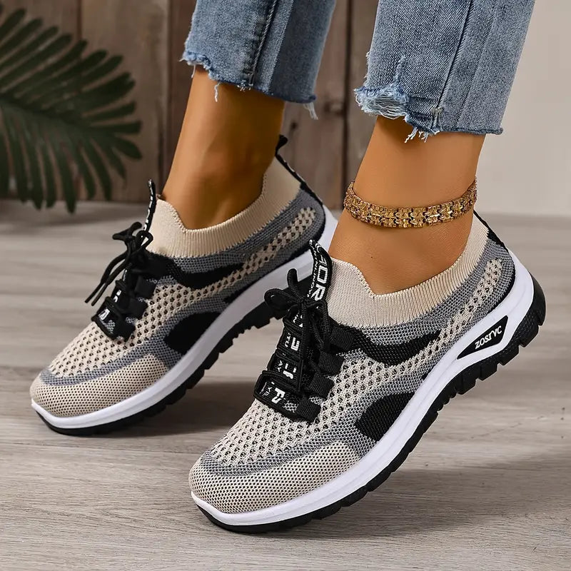 Women's New White Casual Sneakers, Plus Size Lightweight Soft Sole Comfortable Anti-Slip Walking Shoes,