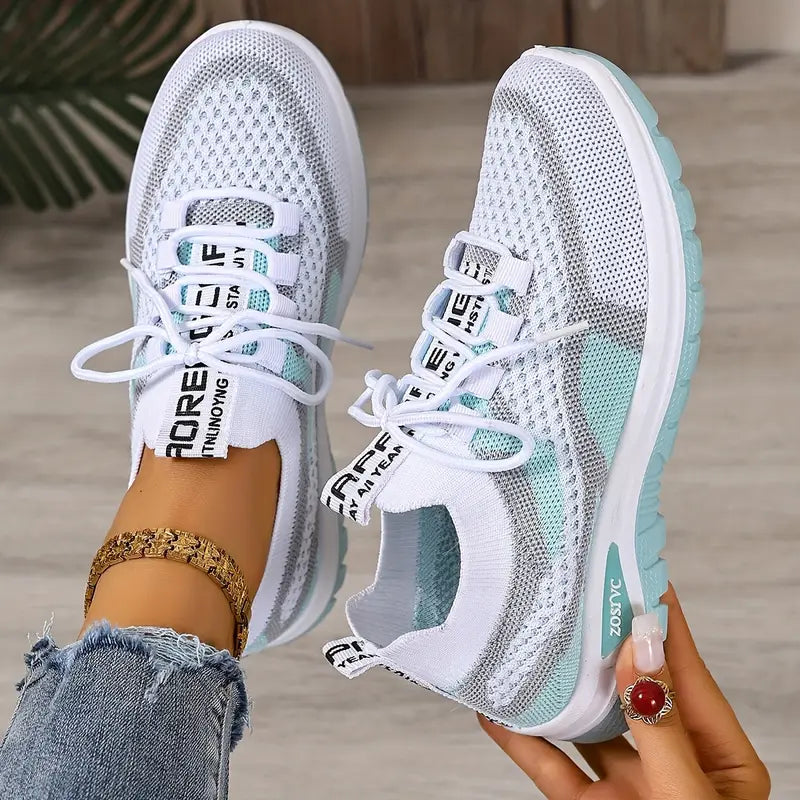 Women's New White Casual Sneakers, Plus Size Lightweight Soft Sole Comfortable Anti-Slip Walking Shoes,