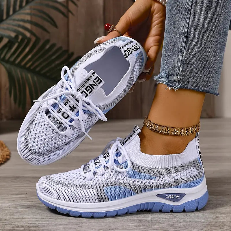 Women's New White Casual Sneakers, Plus Size Lightweight Soft Sole Comfortable Anti-Slip Walking Shoes,