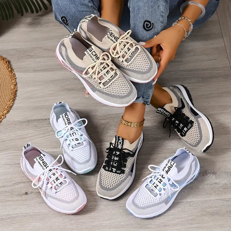 Women's New White Casual Sneakers, Plus Size Lightweight Soft Sole Comfortable Anti-Slip Walking Shoes,