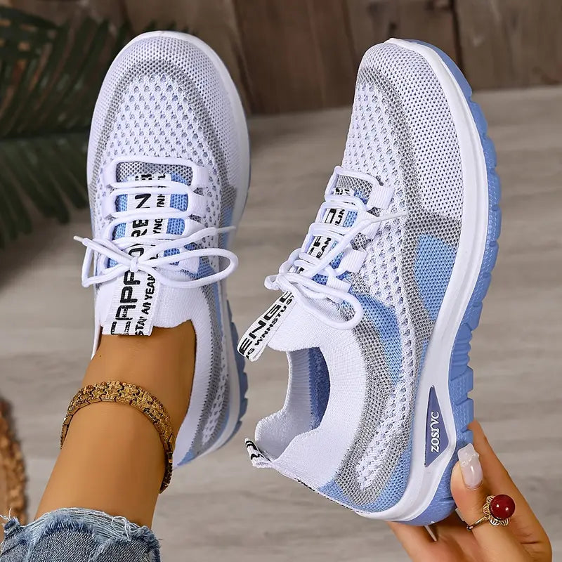 Women's New White Casual Sneakers, Plus Size Lightweight Soft Sole Comfortable Anti-Slip Walking Shoes,
