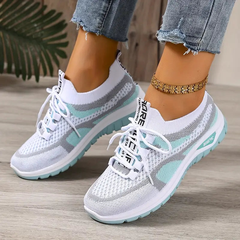 Women's New White Casual Sneakers, Plus Size Lightweight Soft Sole Comfortable Anti-Slip Walking Shoes,