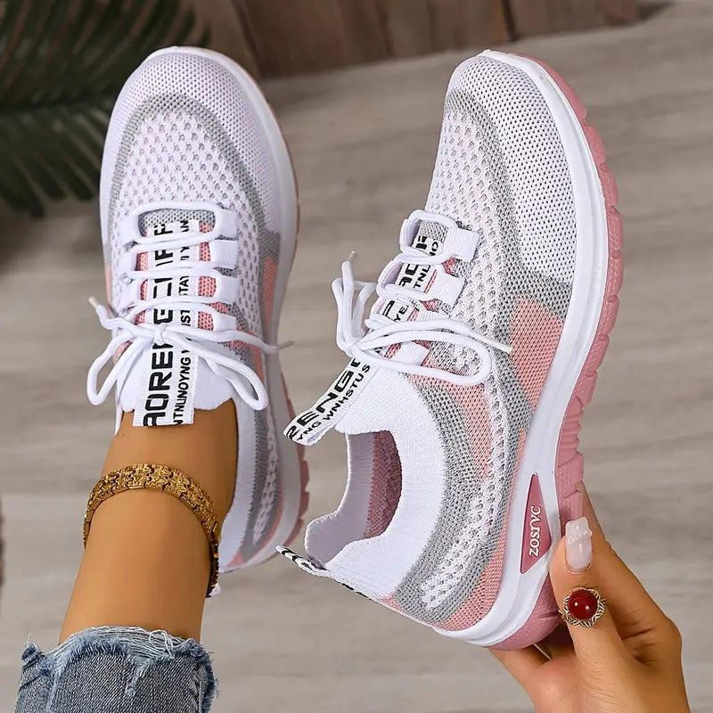 Women's New White Casual Sneakers, Plus Size Lightweight Soft Sole Comfortable Anti-Slip Walking Shoes,