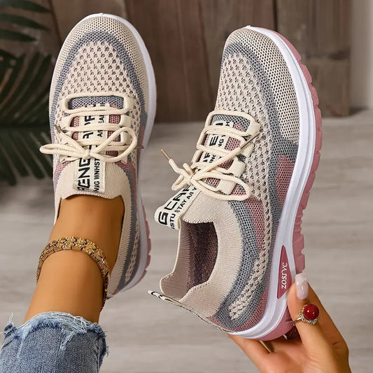 Women's New White Casual Sneakers, Plus Size Lightweight Soft Sole Comfortable Anti-Slip Walking Shoes,