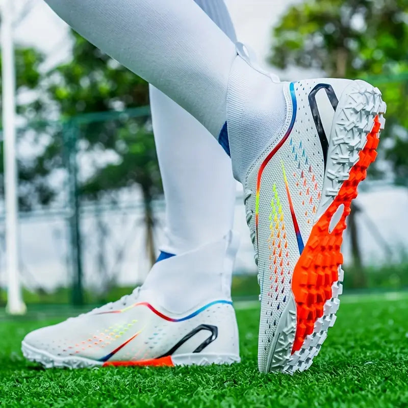 High-Top Breathable Soccer Cleats for Training & Competition - Non-Slip Athletic Footwear for All Seasons