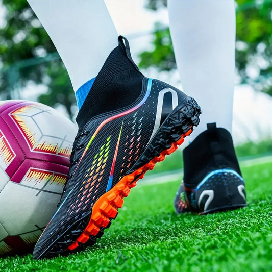 High-Top Breathable Soccer Cleats for Training & Competition - Non-Slip Athletic Footwear for All Seasons