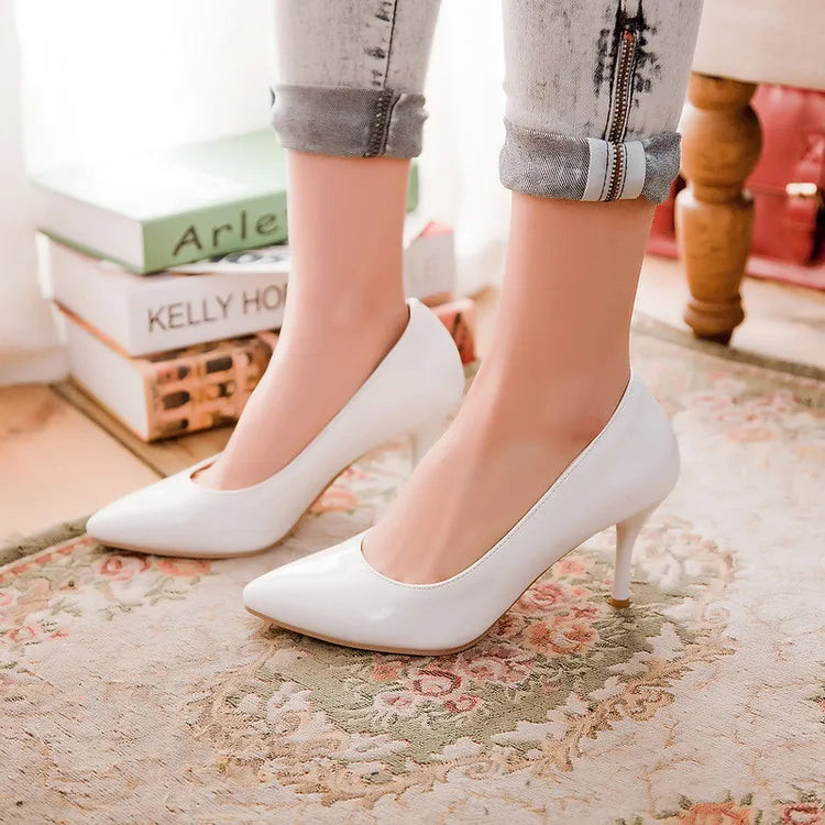 Plus Big Size 34-47 Shoes Woman New Arrival Wedding Ladies High Heel Fashion Sweet Dress Pointed Toe Women Pumps