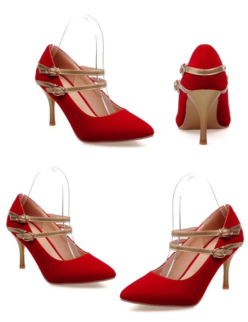 Big size 33-47 Style ladies sexy shoes woman women zapatos de mujer high heels wedding shoes sapato chaussure femme pumps