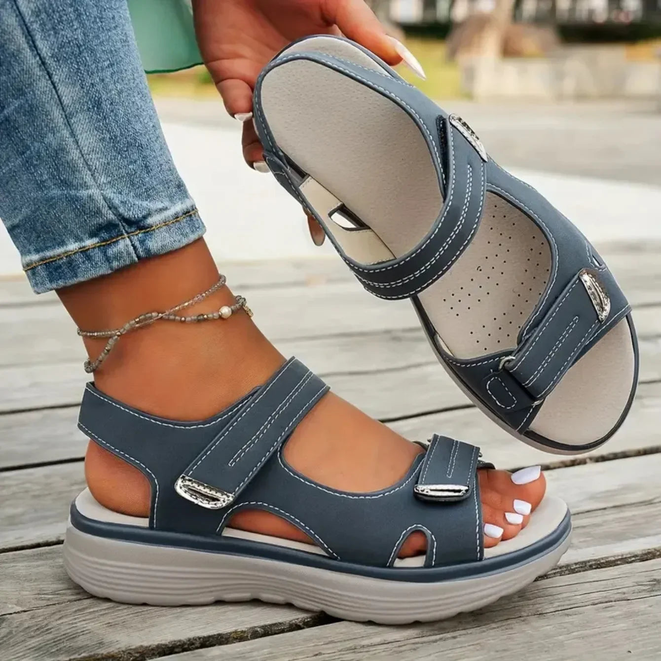 Sandals Fashion Durable Sandals Ladies2025 New Travel Women Shoes Outdoor Beach Slippers Lightweight Platform Sandals