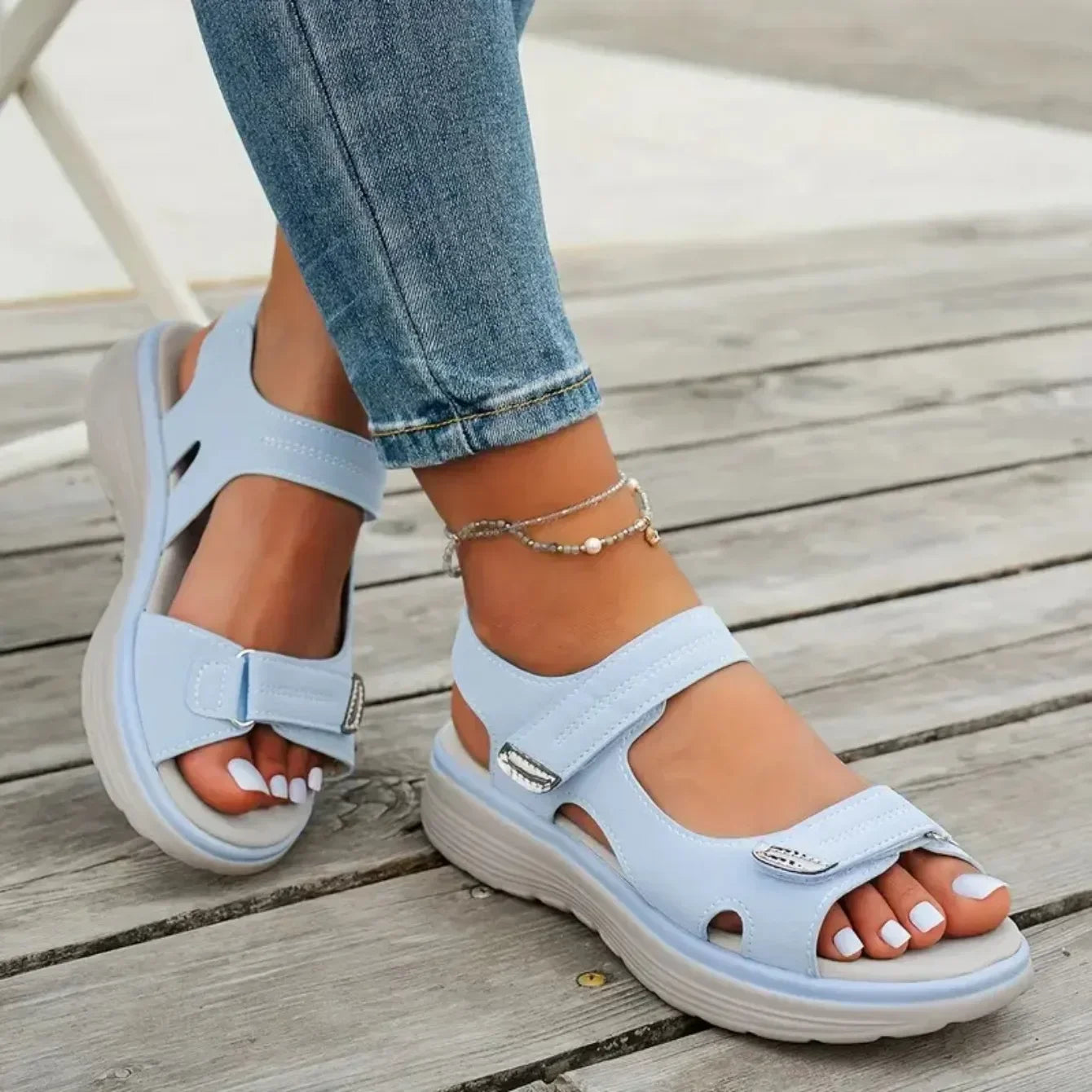 Sandals Fashion Durable Sandals Ladies2025 New Travel Women Shoes Outdoor Beach Slippers Lightweight Platform Sandals