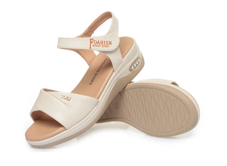 Summer New Women Comfy Roman Wedge Sandals Low Heels Beach Shoes Retro Fashion