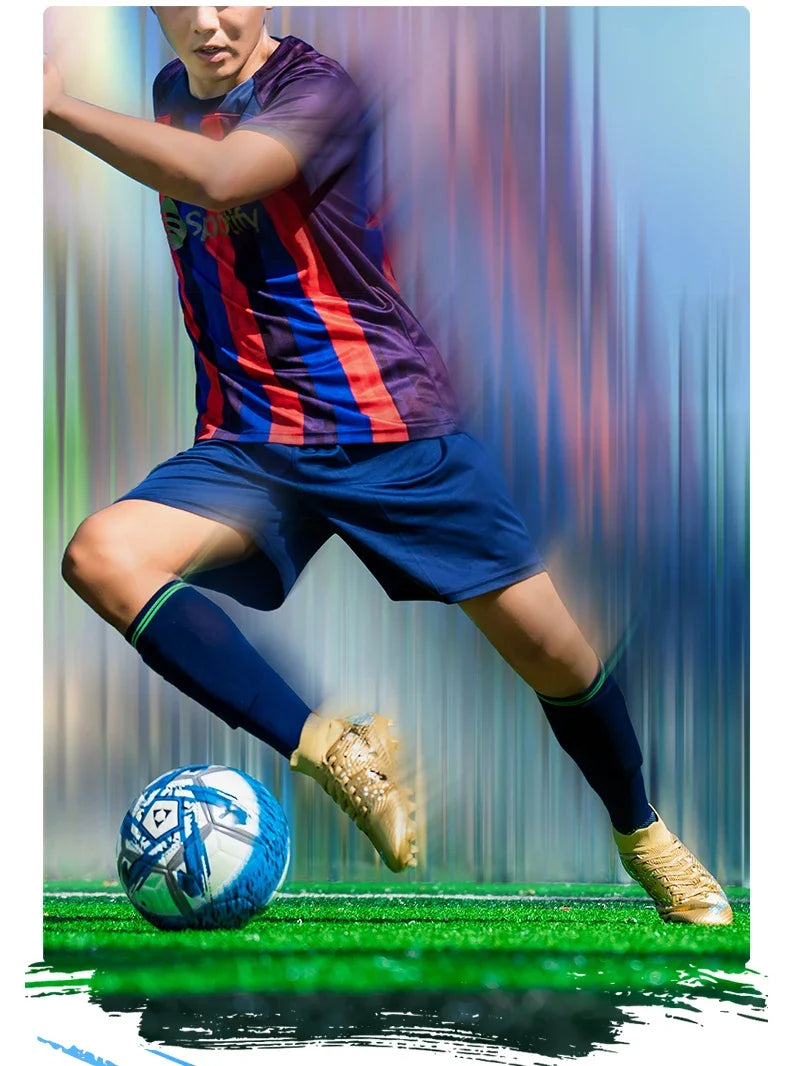 Men Professional Football Shoes Society Cleats Soccer Shoes Original Indoor Football Field Boots Grass Training TF/FG Sneaker