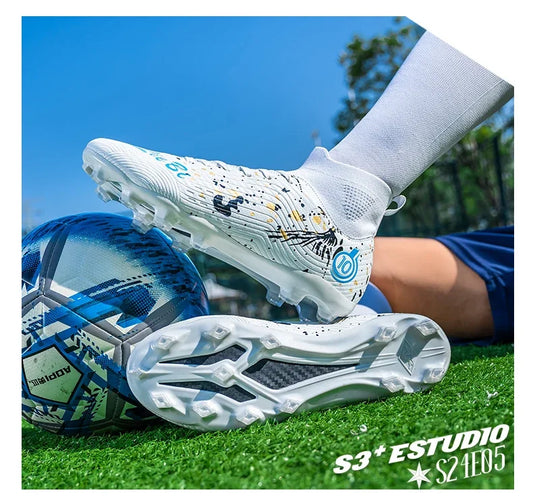 Men Professional Football Shoes Society Cleats Soccer Shoes Original Indoor Football Field Boots Grass Training TF/FG Sneaker