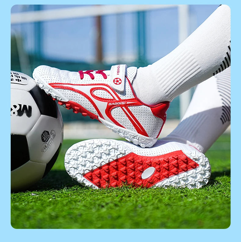 Children Soccer Shoes Professional TF/AG Kids Outdoor Sneaker Students Training Society Football Shoes Grass Boy Football Boots