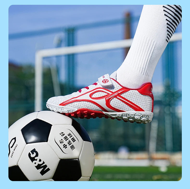 Children Soccer Shoes Professional TF/AG Kids Outdoor Sneaker Students Training Society Football Shoes Grass Boy Football Boots