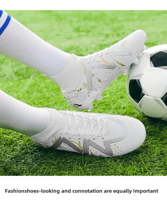 New Cross-Border Men's Football Shoes Anti-Slip Chunky Nails Professional Grass Football Competition And Training Shoes