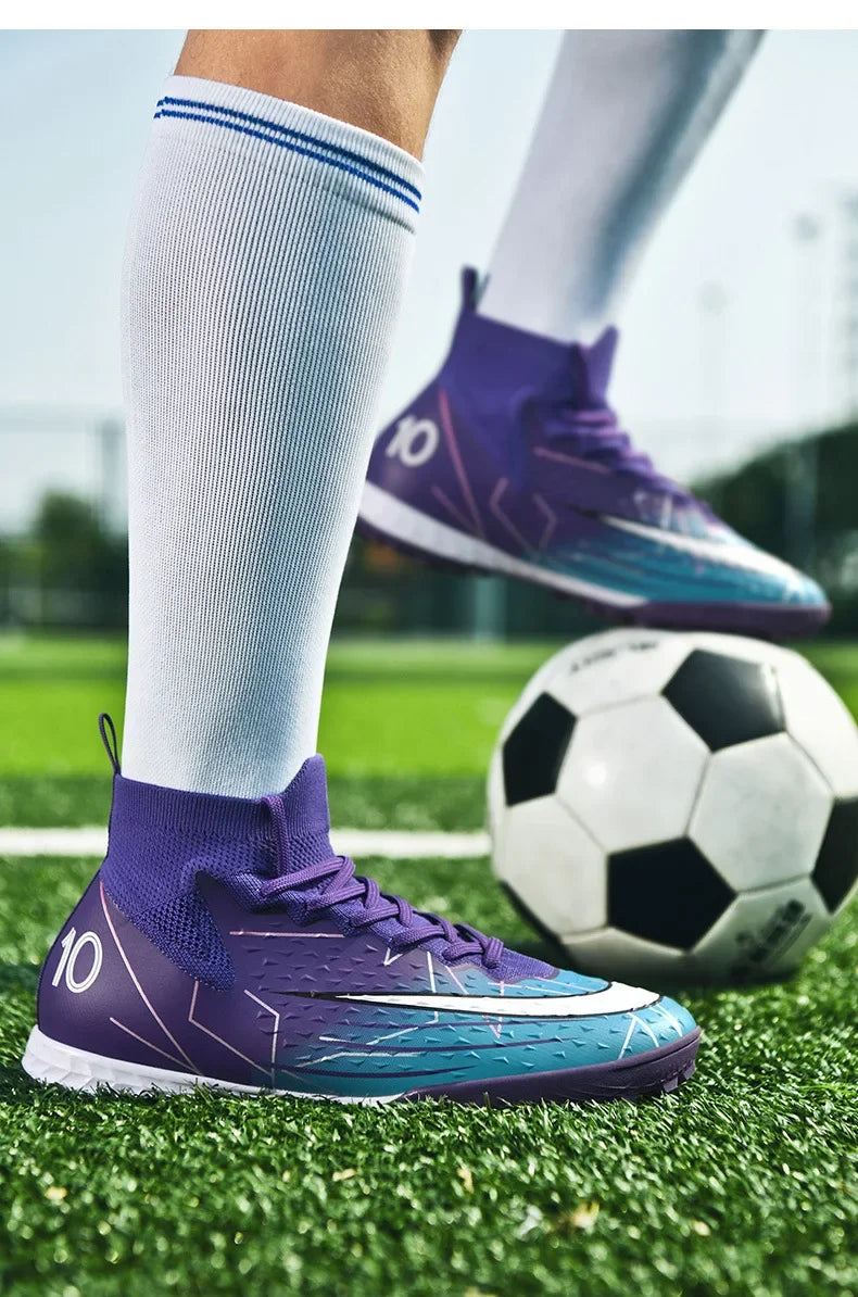 Unisex Football Shoes Training Grass Field Anti-slip Professional Competition Shoe Outdoor Sports Student Spike Shoe