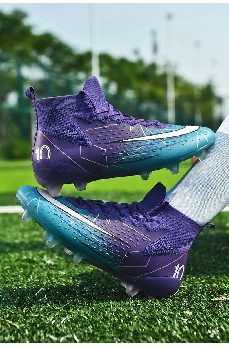 Unisex Football Shoes Training Grass Field Anti-slip Professional Competition Shoe Outdoor Sports Student Spike Shoe