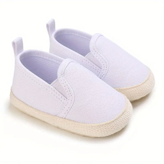 Classic Infant Canvas Loafers - Soft Sole, Comfortable Walking Shoes for Boys and Girls, Breathable Fabric, Slip-On Design,