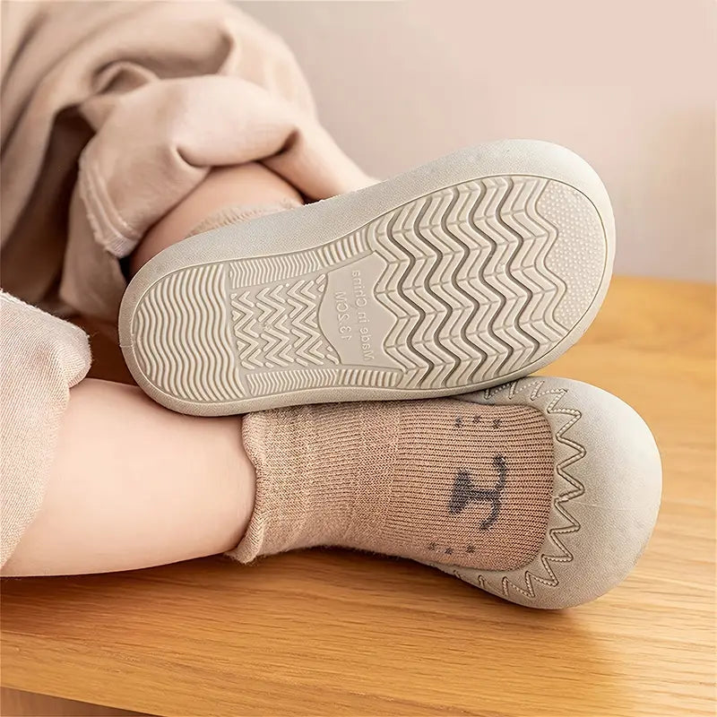 1/2 Pair of Baby Four Seasons Floor Socks with Cute Animal Pattern Toddler Shoes for Boys And Girls