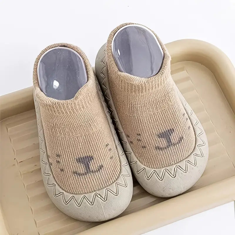 1/2 Pair of Baby Four Seasons Floor Socks with Cute Animal Pattern Toddler Shoes for Boys And Girls