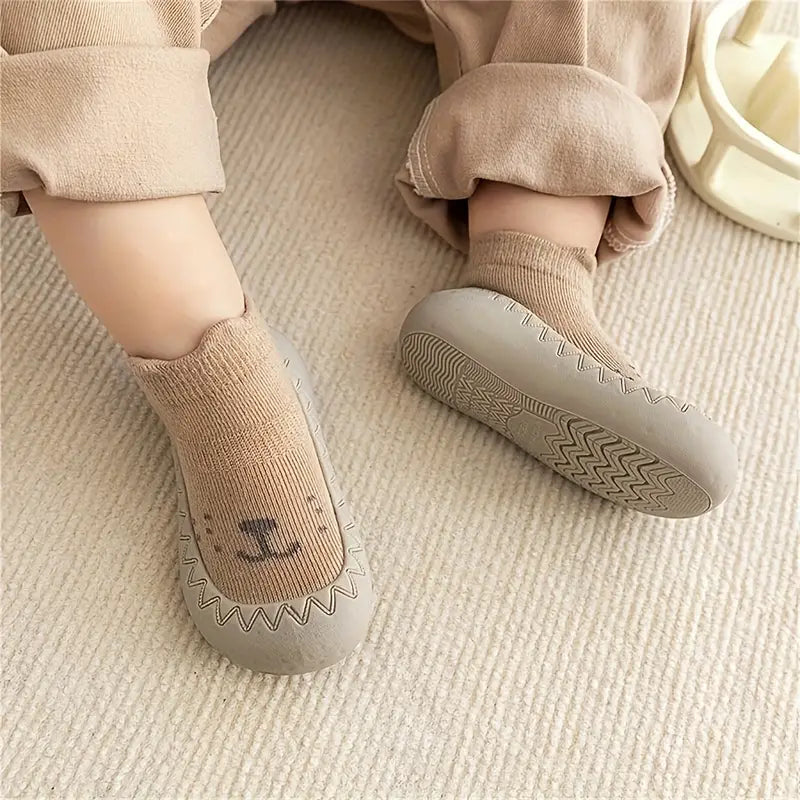 1/2 Pair of Baby Four Seasons Floor Socks with Cute Animal Pattern Toddler Shoes for Boys And Girls