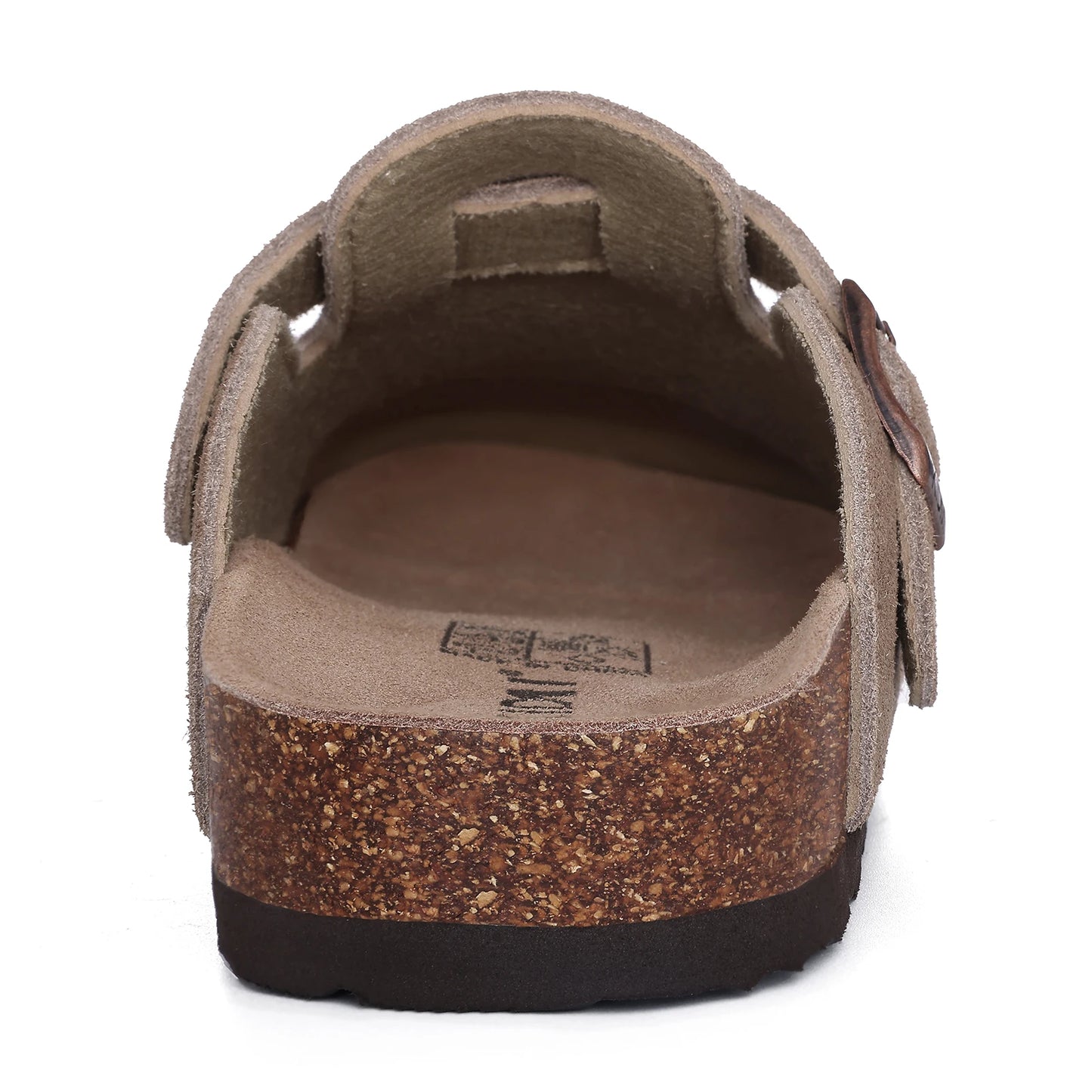 Kidmi New Genuine Suede Clogs for Women Men Clogs Soft Cork Footbed Mules Comfort Potato Shoes with Arch Support Beach Sandals
