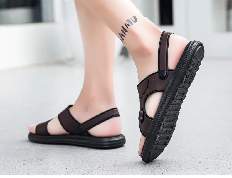 Summer Men Sandals Open Toe Flat Mens Casual Shoes Outdoor Walking Sandals for Men Beach Shoes sandalias hombre Men slippers