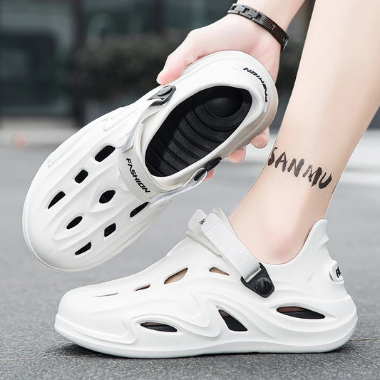 Couple Models for Men, Women, Adults and Children, New Summer Non-Slip and Anti-Odor Slippers, Two-Wear Thick-Soled Beach Shoes