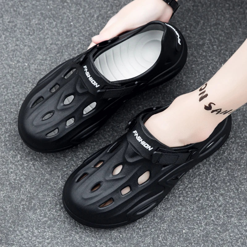 Couple Models for Men, Women, Adults and Children, New Summer Non-Slip and Anti-Odor Slippers, Two-Wear Thick-Soled Beach Shoes