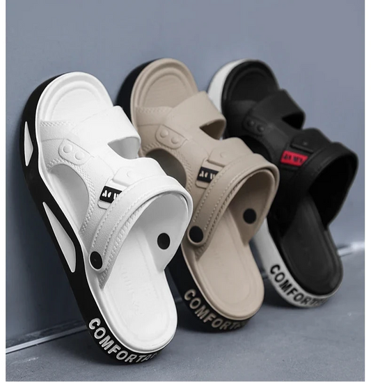 Men's Slippers Summer New Sandals EVA Light Adult Thick-soled Beach Shoes Non-slip Open-toe Sandals for Outdoor