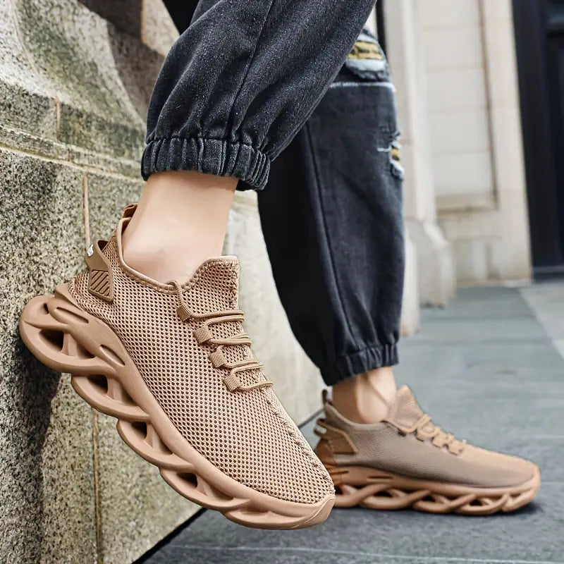 Men's Blade Sneakers Running Shoes Slip-on Sneakers With Shoelaces