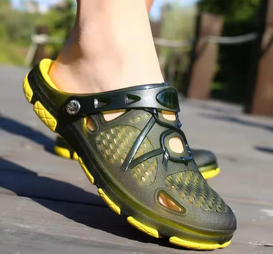 2025 Men's Summer Outdoor Fishing Shoes, Anti Slip Lightweight Casual Beach Sandals, Durable Thick Soled Shoes for Home Us