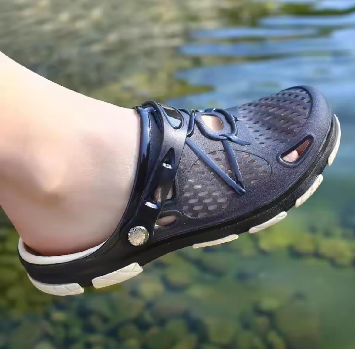 2025 Men's Summer Outdoor Fishing Shoes, Anti Slip Lightweight Casual Beach Sandals, Durable Thick Soled Shoes for Home Us