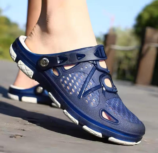 2025 Men's Summer Outdoor Fishing Shoes, Anti Slip Lightweight Casual Beach Sandals, Durable Thick Soled Shoes for Home Us
