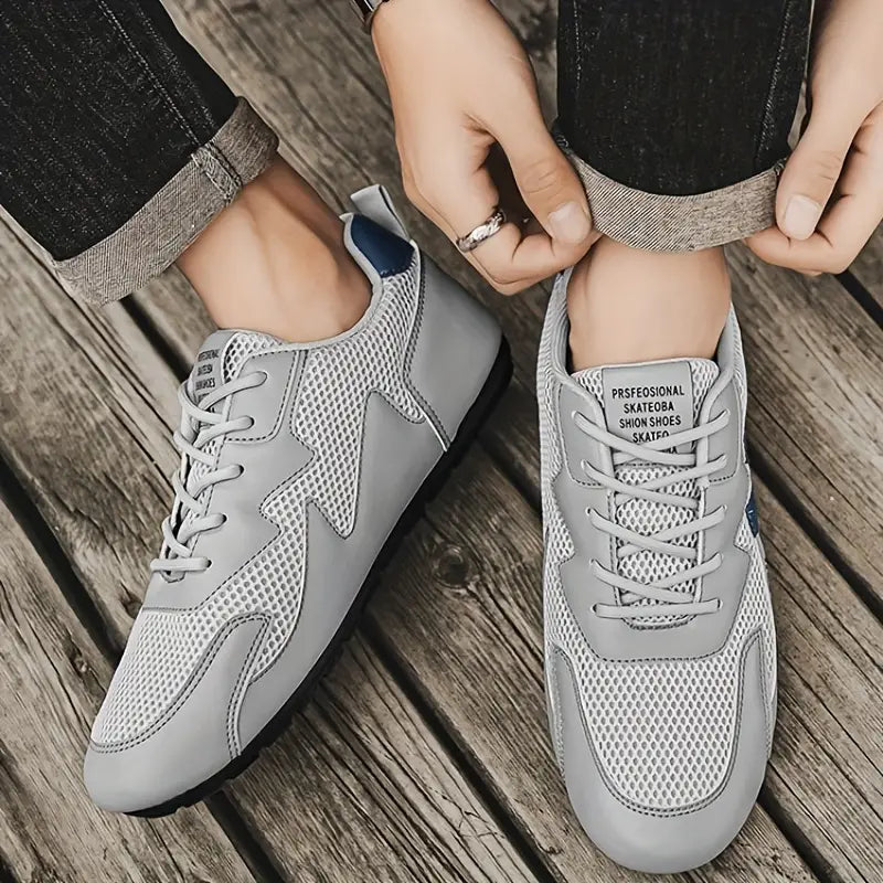 Low Top Running Shoes, Color Block Trendy Sneakers  All Seasons Outdoor Workout