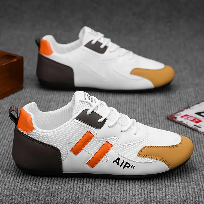 Low Top Running Shoes, Color Block Trendy Sneakers  All Seasons Outdoor Workout