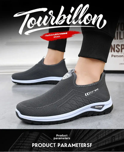 Beijing Old Man Canvas Shoes Men's Anti-Slip Casual Sports Slip-On Breathable Lightweight Comfortable Walking Shoes