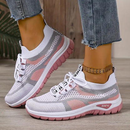 Women's New White Casual Sneakers, Plus Size Lightweight Soft Sole Comfortable Anti-Slip Walking Shoes,
