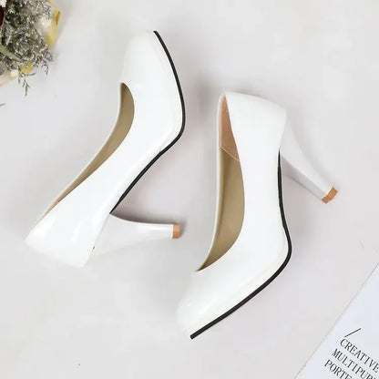 Plus Size European And American Style High Heel Sandals Women's 2025 New Design Thick Heel One Character Strap Head High Heels