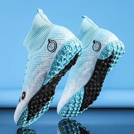 Men'S High-Top Soccer Cleats - Breathable, Lightweight, Non-Slip Training Shoes with Widened Sole